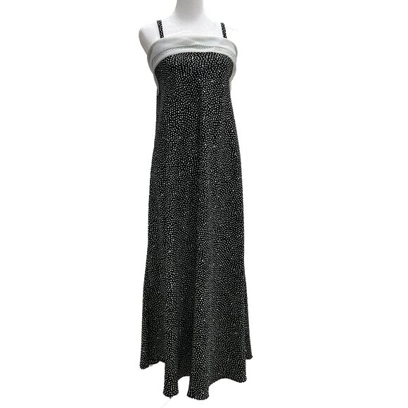 Valentino Dresses & Skirts - SOLD Vintage Valentino Intimo Black Polkadots Night Gown + Wrap Dress Set